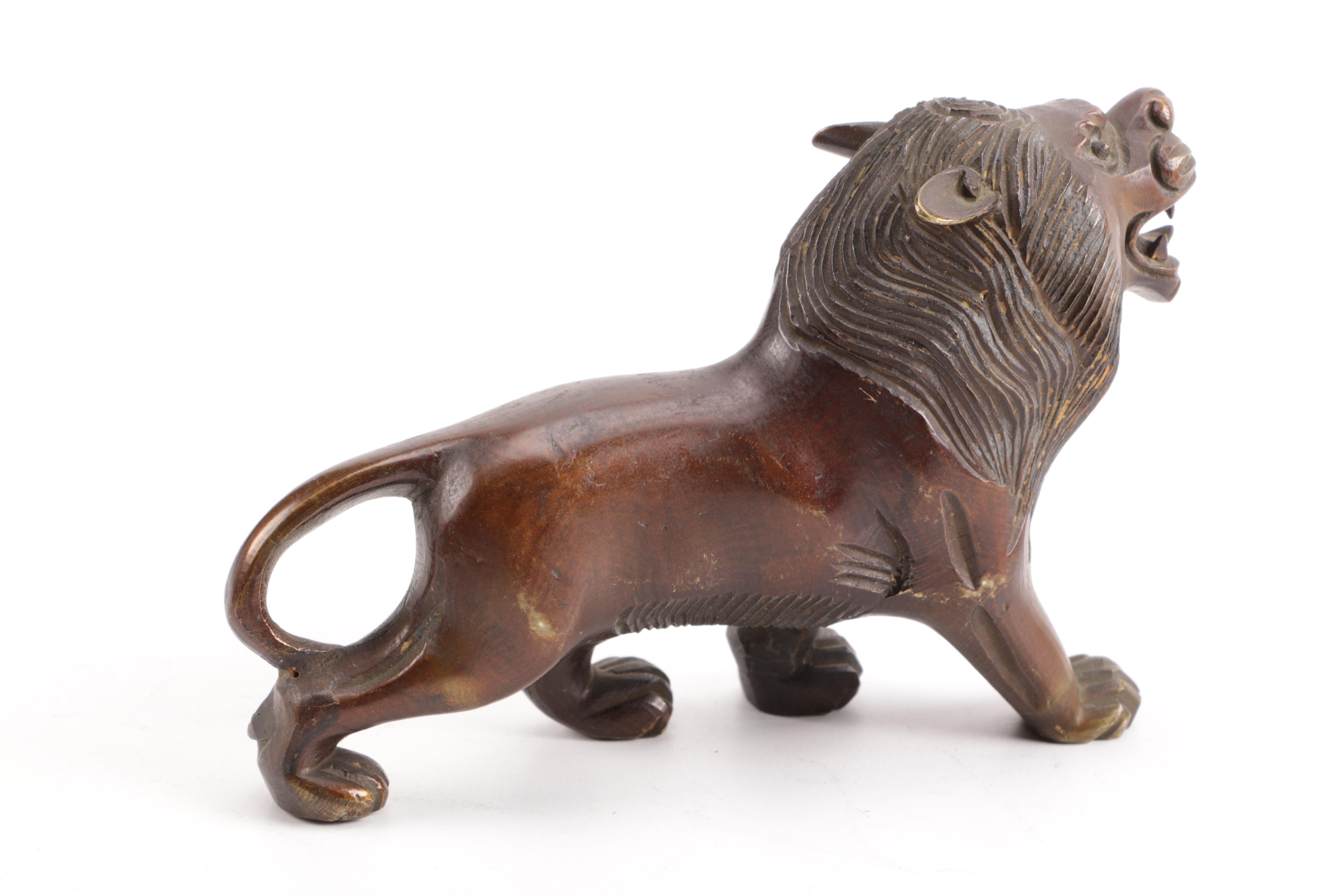 Small Brass Figural Lion