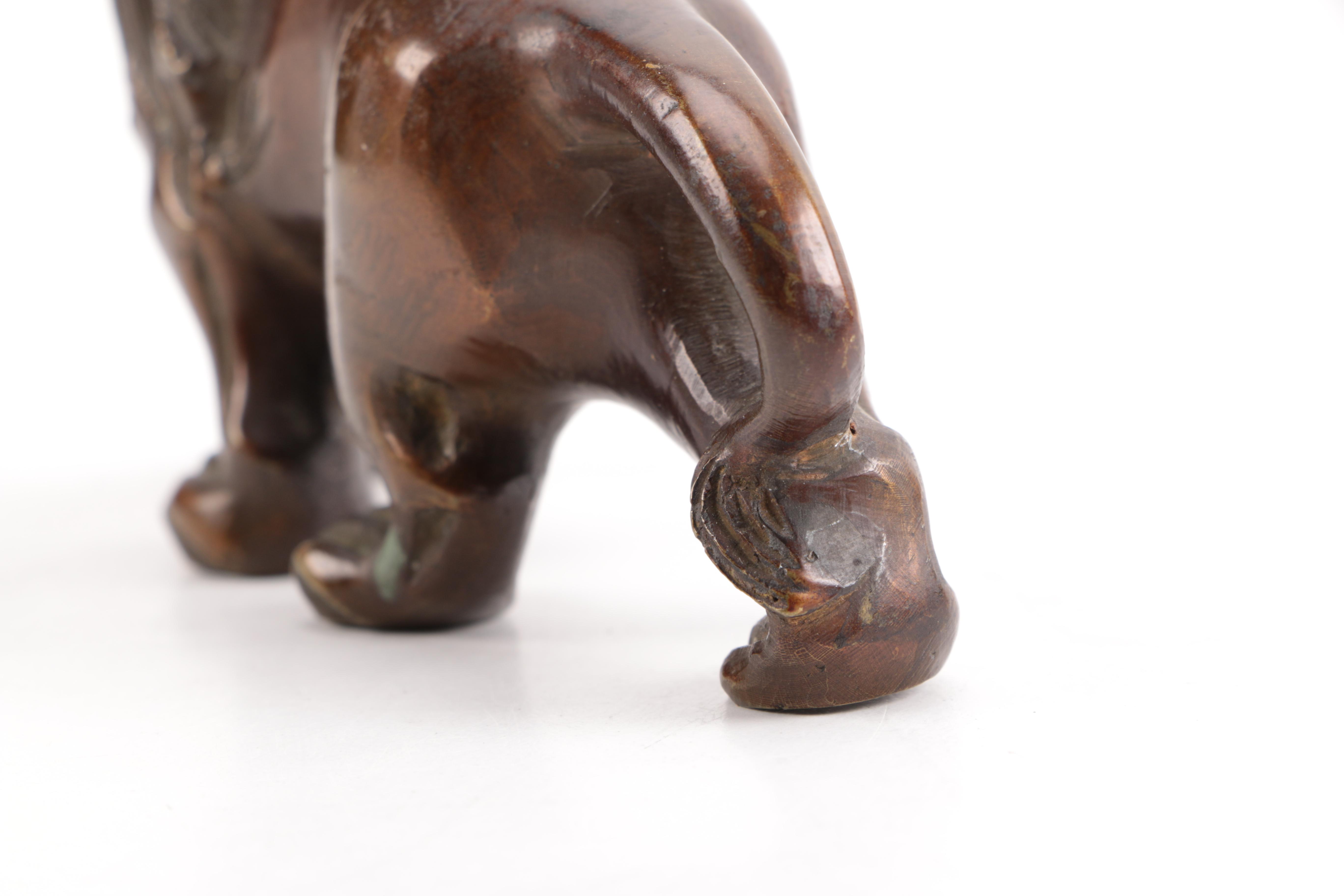 Small Brass Figural Lion