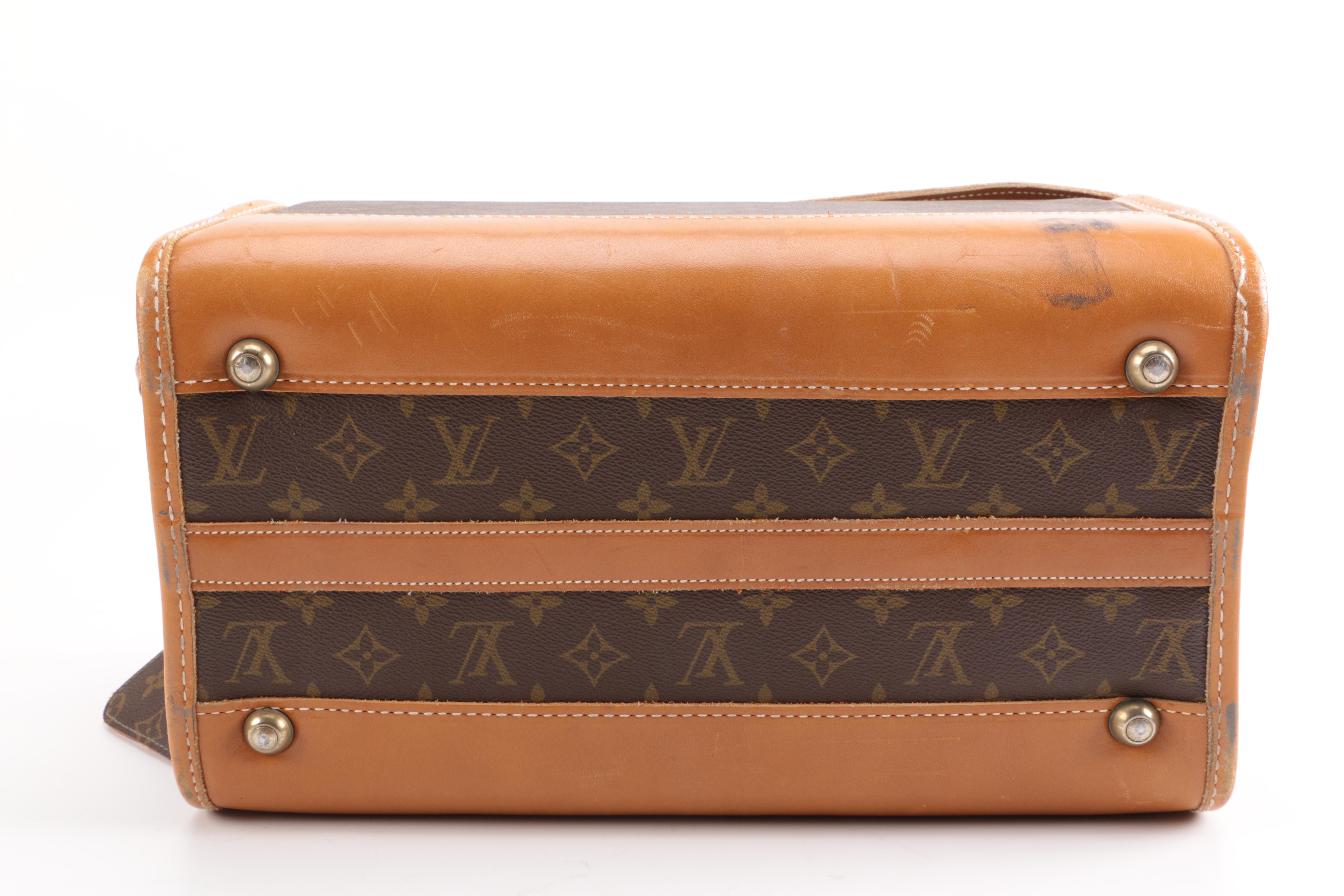 Vintage Louis Vuitton Coated Canvas Vanity Travel Bag