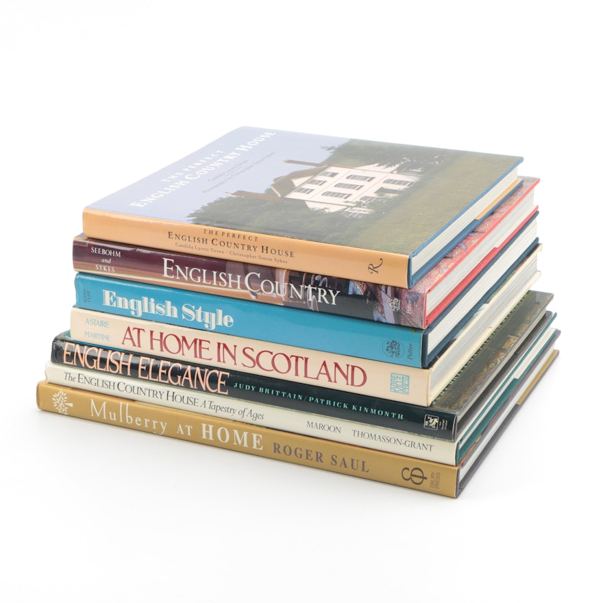 Seven Hardback Books Featuring English and Scottish Design