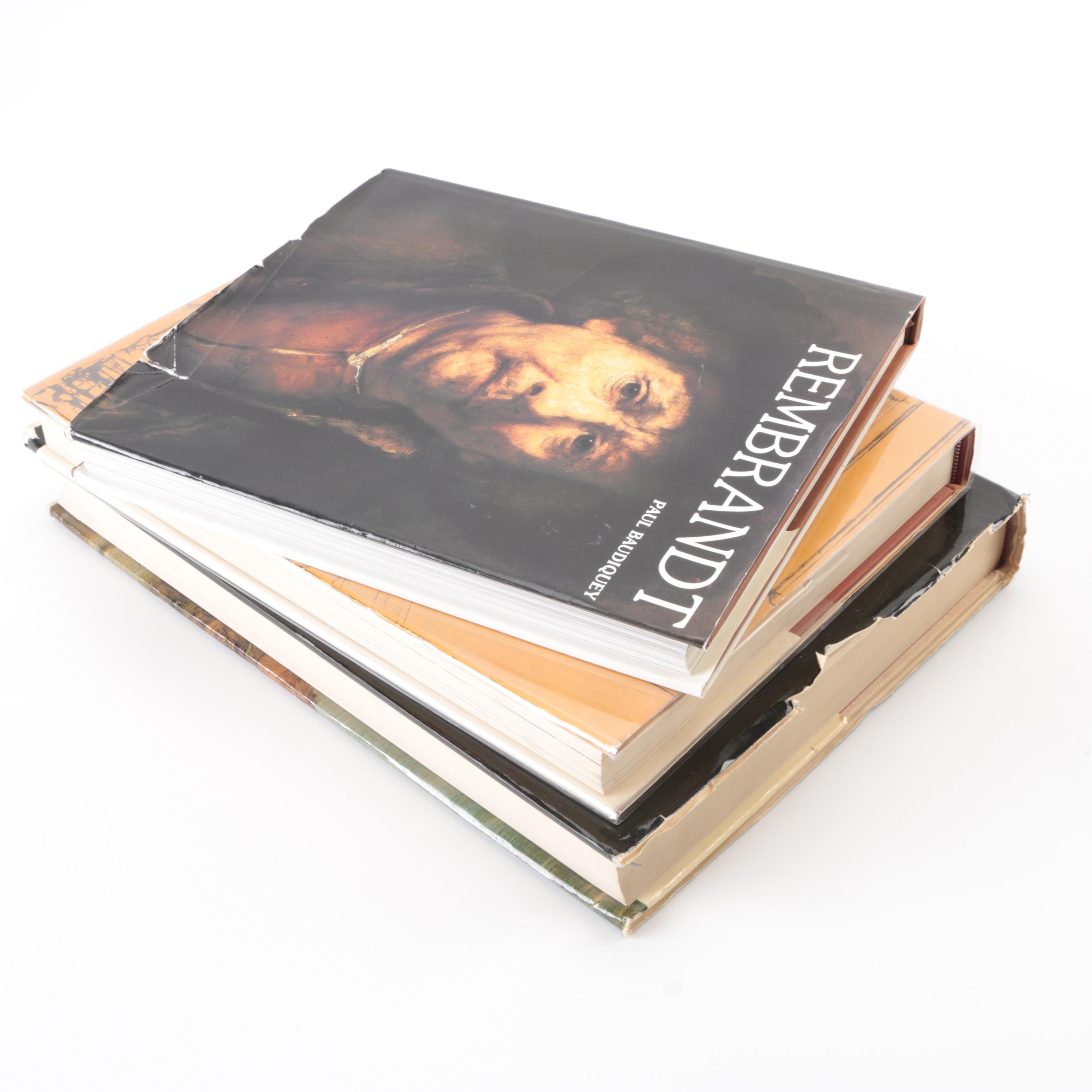 Three Coffee Table Style Books on Rembrandt