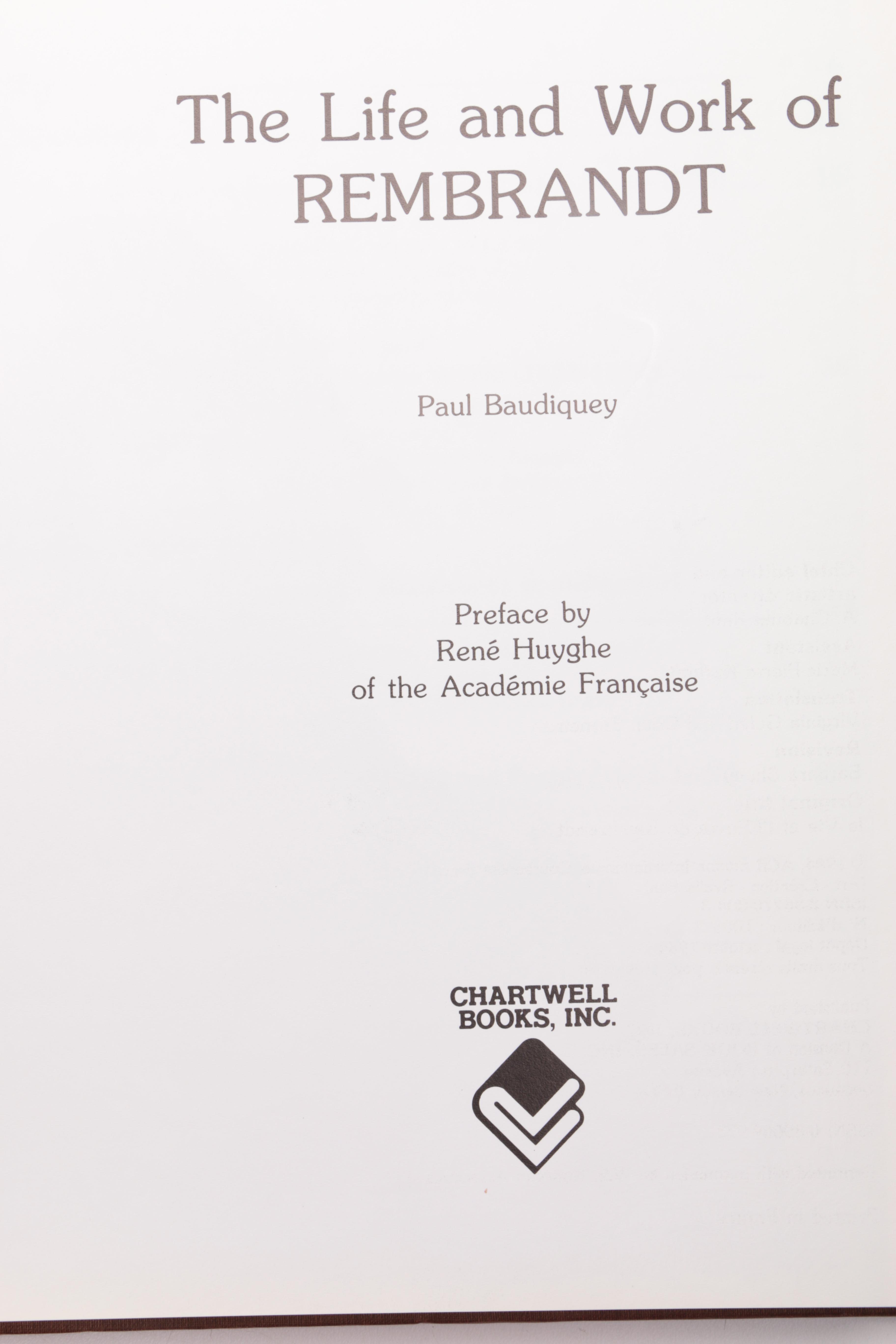 Three Coffee Table Style Books on Rembrandt