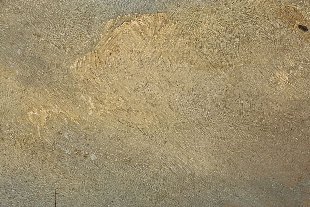 Early 20th-Century Dutch Oil Painting on Panel Wintry Landscape