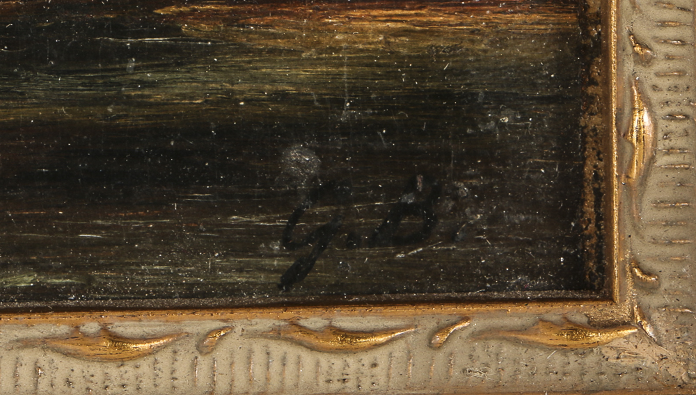 Early 20th-Century Dutch Oil Painting on Panel Genre Scene