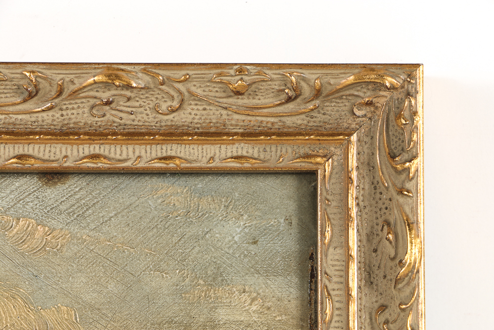 Early 20th-Century Dutch Oil Painting on Panel Genre Scene