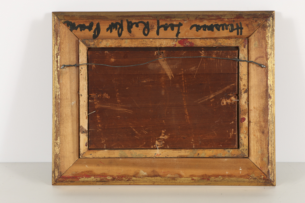 19th-Century Oil Painting on Panel of a Rabbi