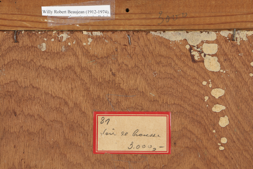 Willy Robert Beaujean Oil Painting on Panel French Landscape