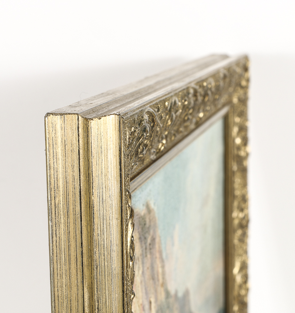 1913 Oil Painting on Canvas Coastal Landscape