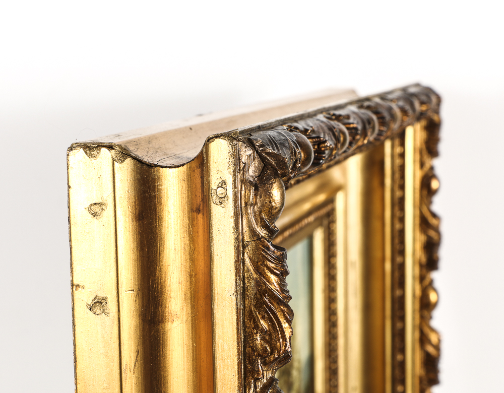 19th-Century Continental Oil Painting on Canvas Landscape