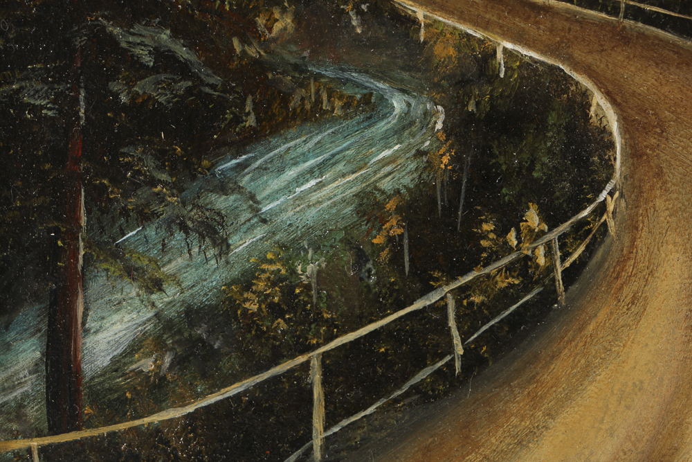 Early 20th-Century Oil Painting on Panel Landscape