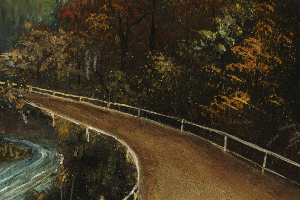 Early 20th-Century Oil Painting on Panel Landscape