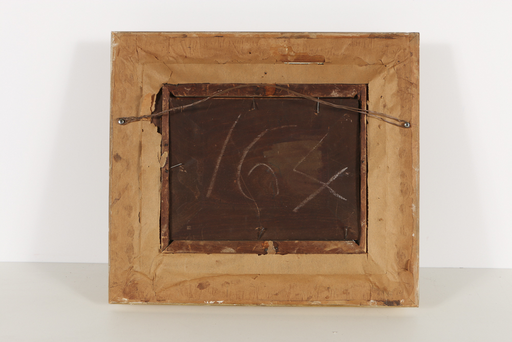 Luigi Bechi Oil Painting on Panel of Two Children Reading a Book