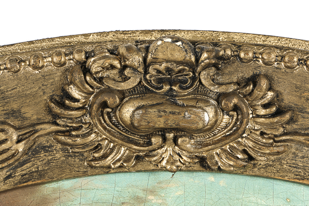 19th-Century English Landscape Painting in Oval Frame