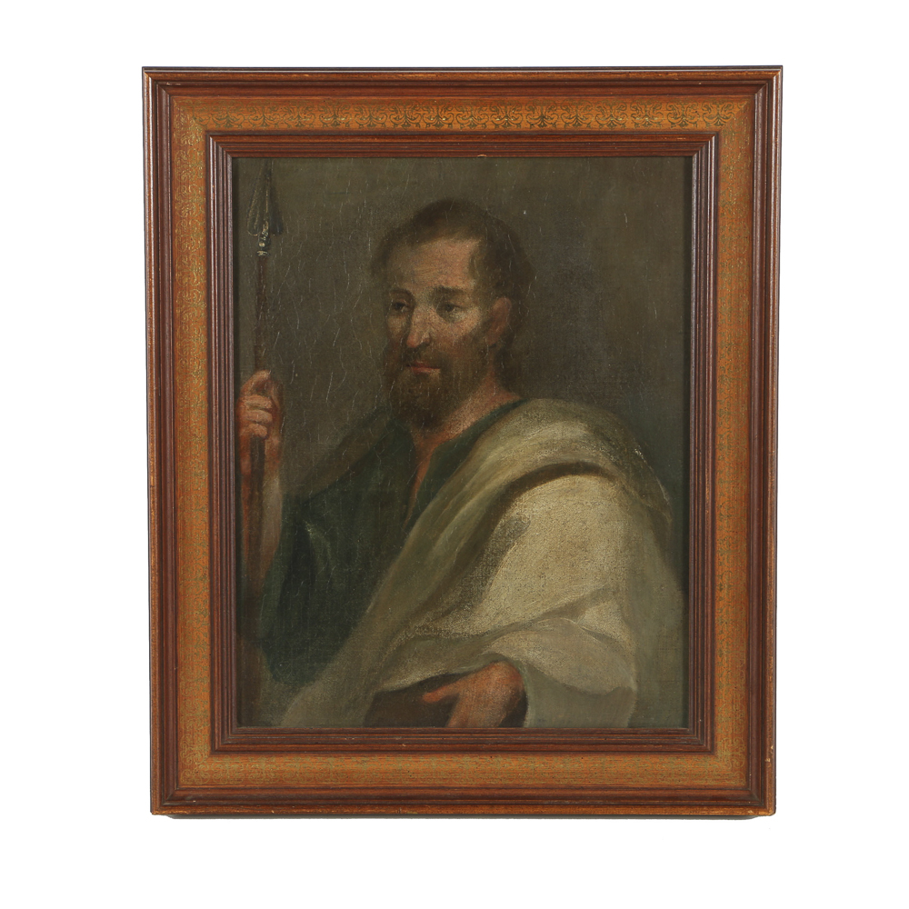 Late 18th-Century Spanish Colonial Oil Painting on Canvas