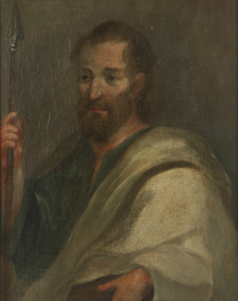 Late 18th-Century Spanish Colonial Oil Painting on Canvas