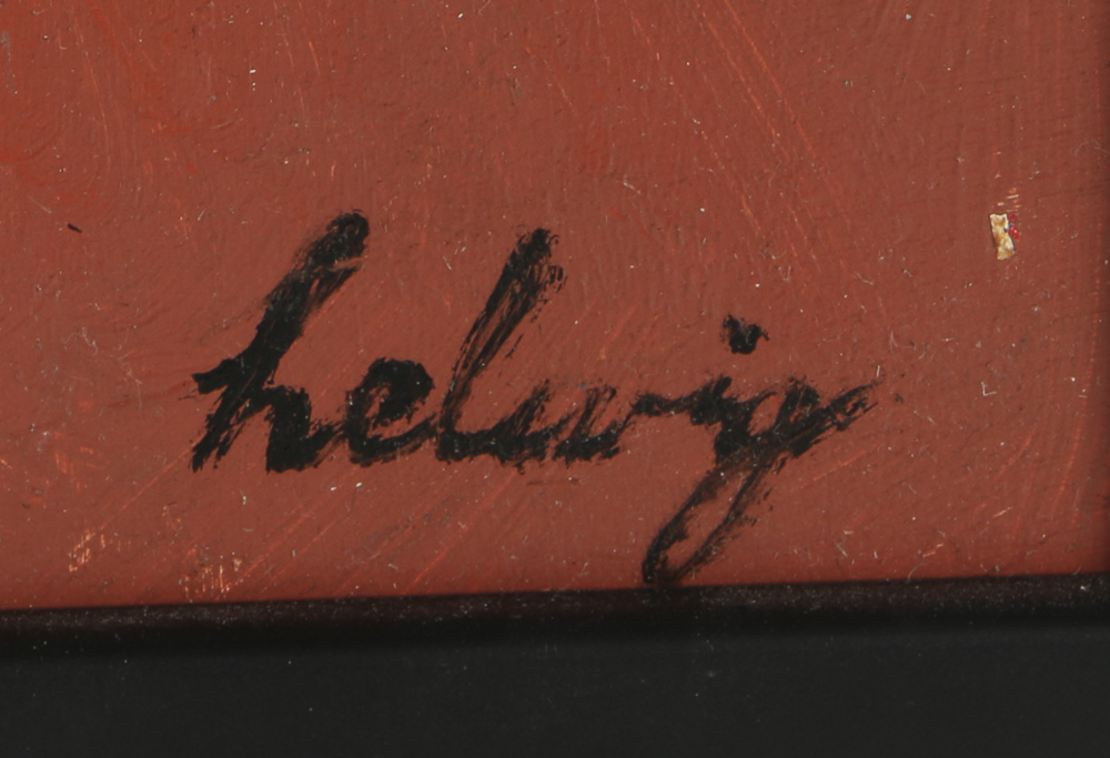 Arthur Helwig Oil Painting on Board "Abstract"