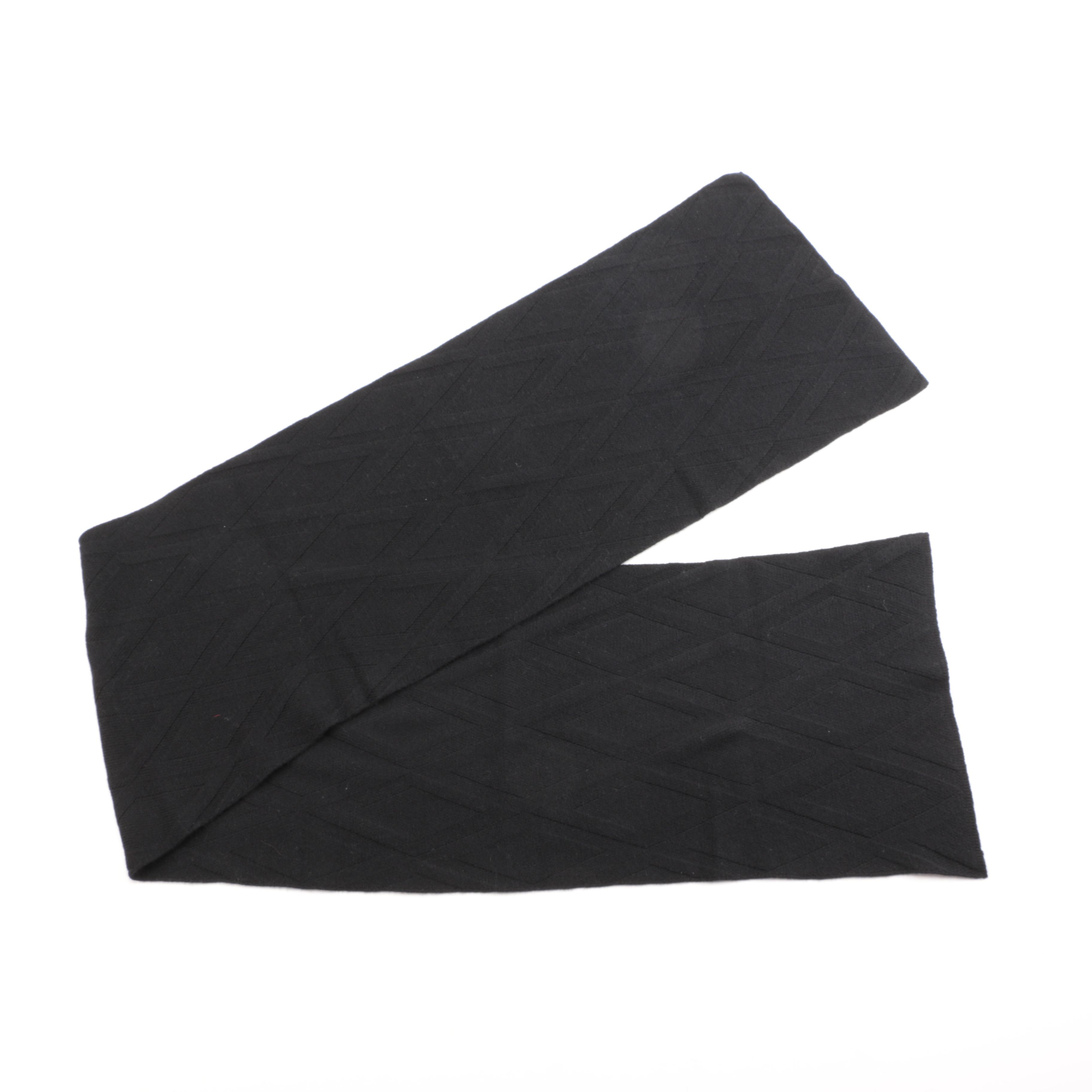 Hermès Black Cashmere Muffler