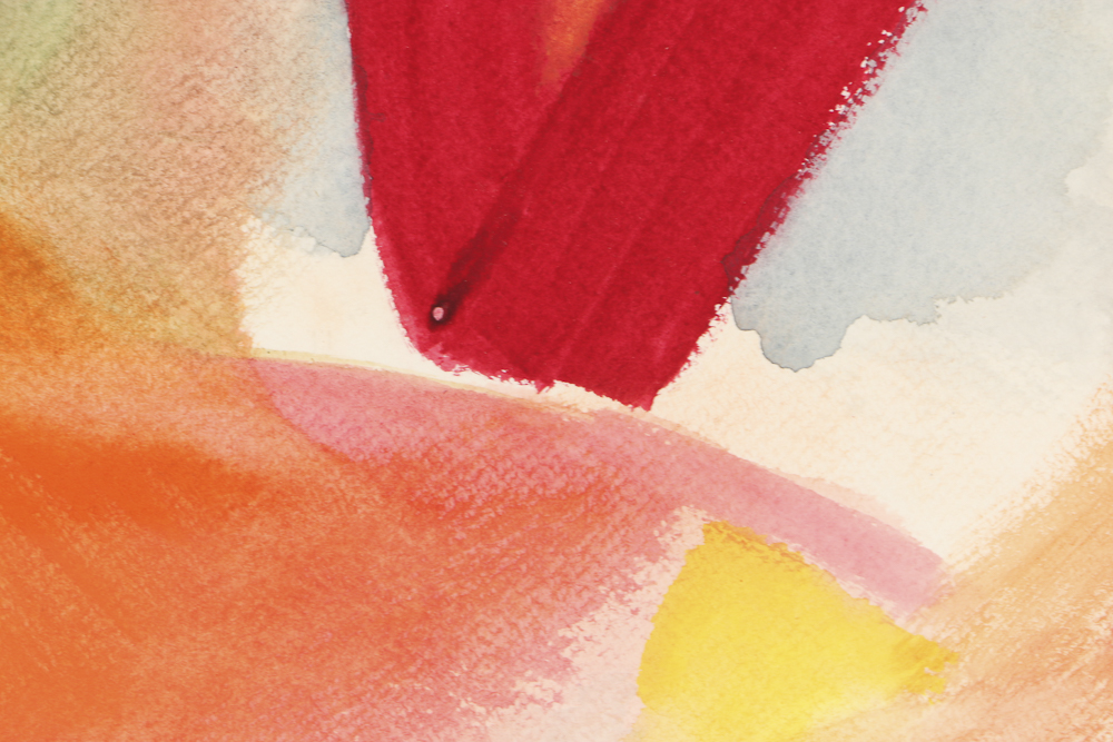 Beth Hertz Watercolor Painting on Paper "Untitled VI, 1988"