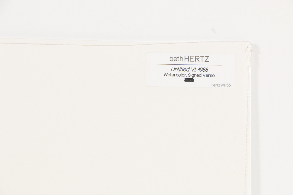 Beth Hertz Watercolor Painting on Paper "Untitled VI, 1988"