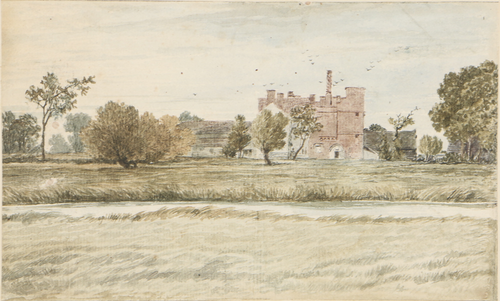 Attributed to George Shepherd Watercolor Painting on Paper