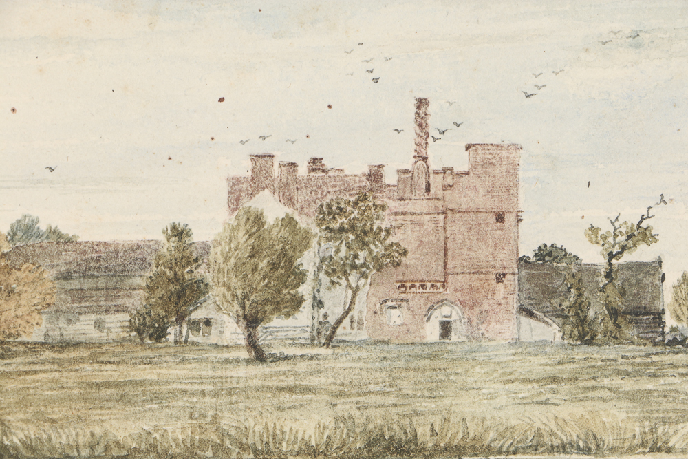 Attributed to George Shepherd Watercolor Painting on Paper