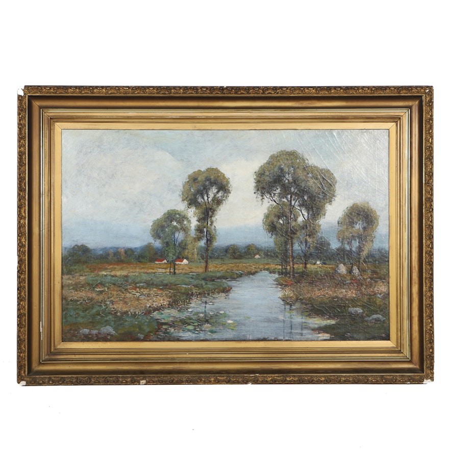 Albert Beisiegel Oil Painting on Canvas Country Landscape