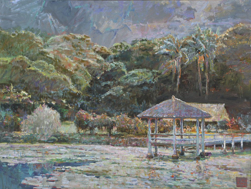 Lau Chun Oil Painting on Canvas Hawaiian Landscape