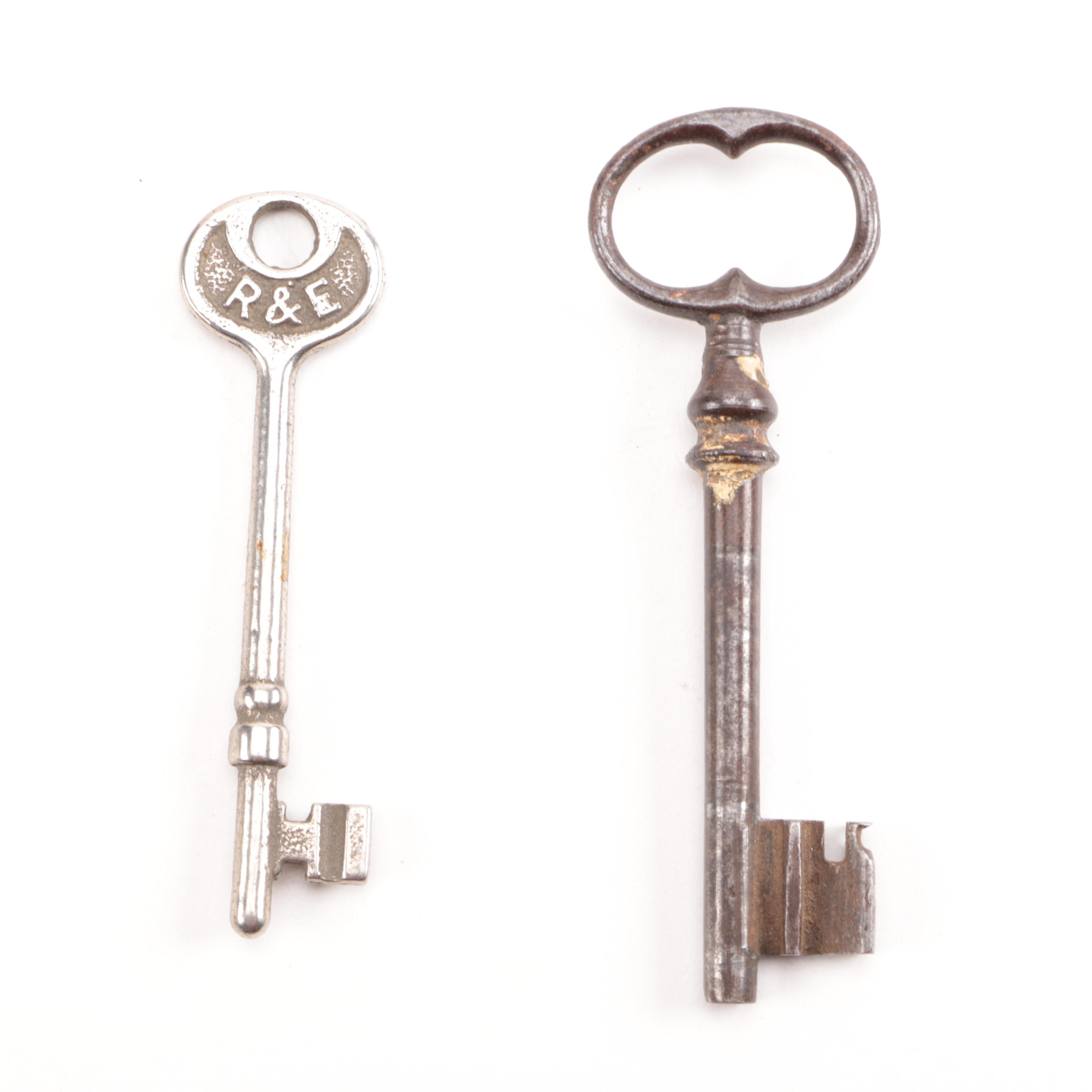 Collection of Thirteen Antique Assorted Keys