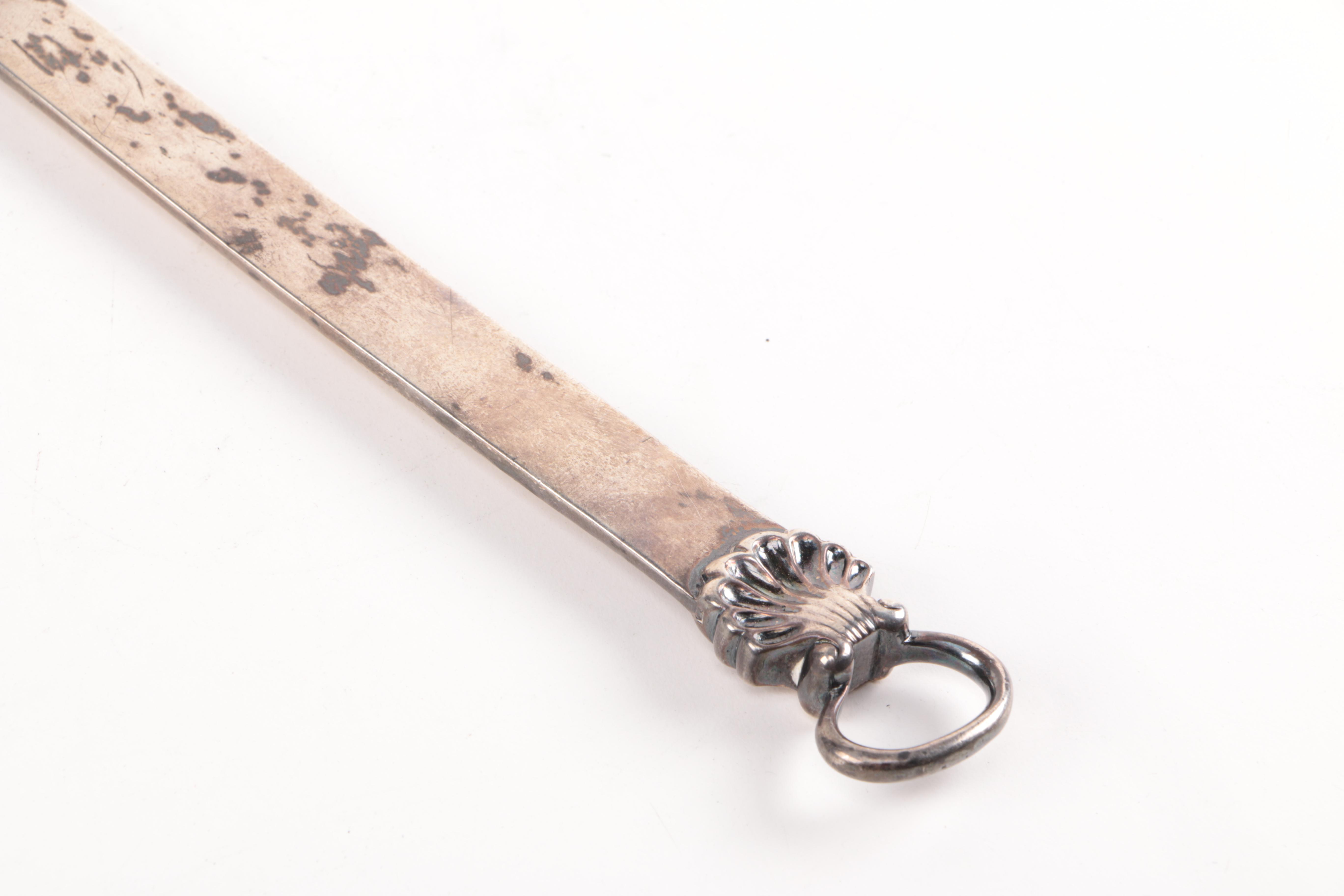 Antique English Sterling Silver Stuffing Spoon and Skewer