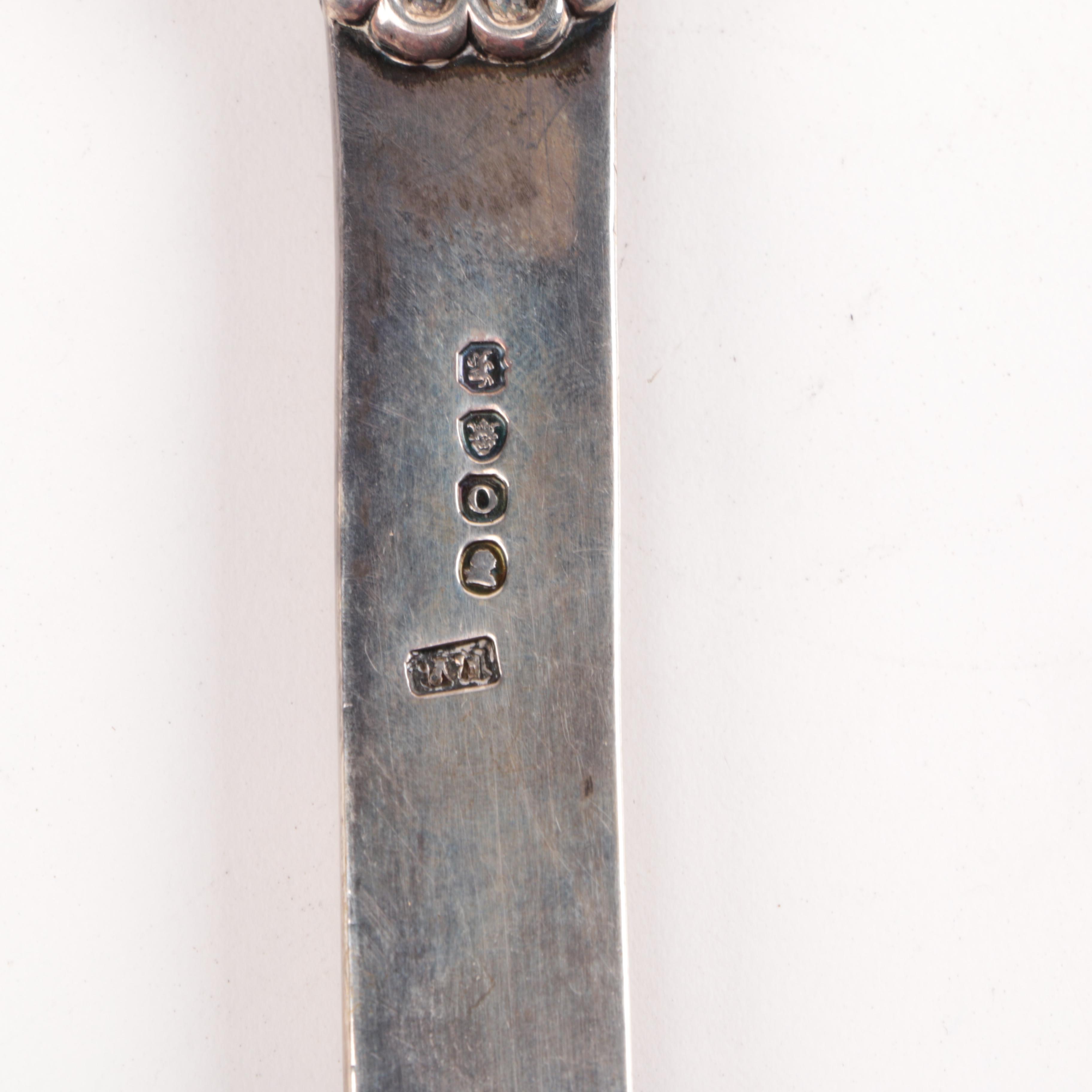 Antique English Sterling Silver Stuffing Spoon and Skewer