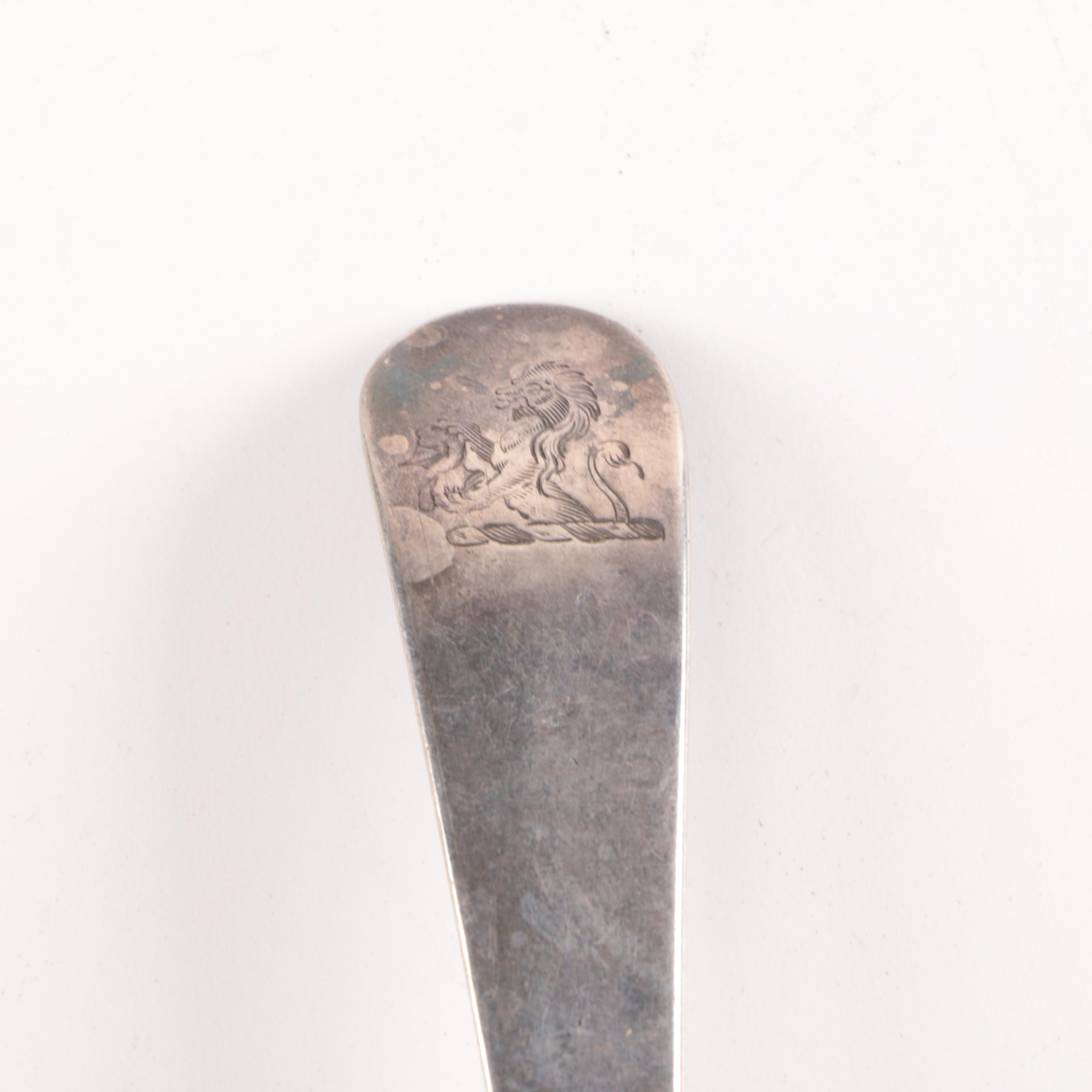 Antique English Sterling Silver Stuffing Spoon and Skewer