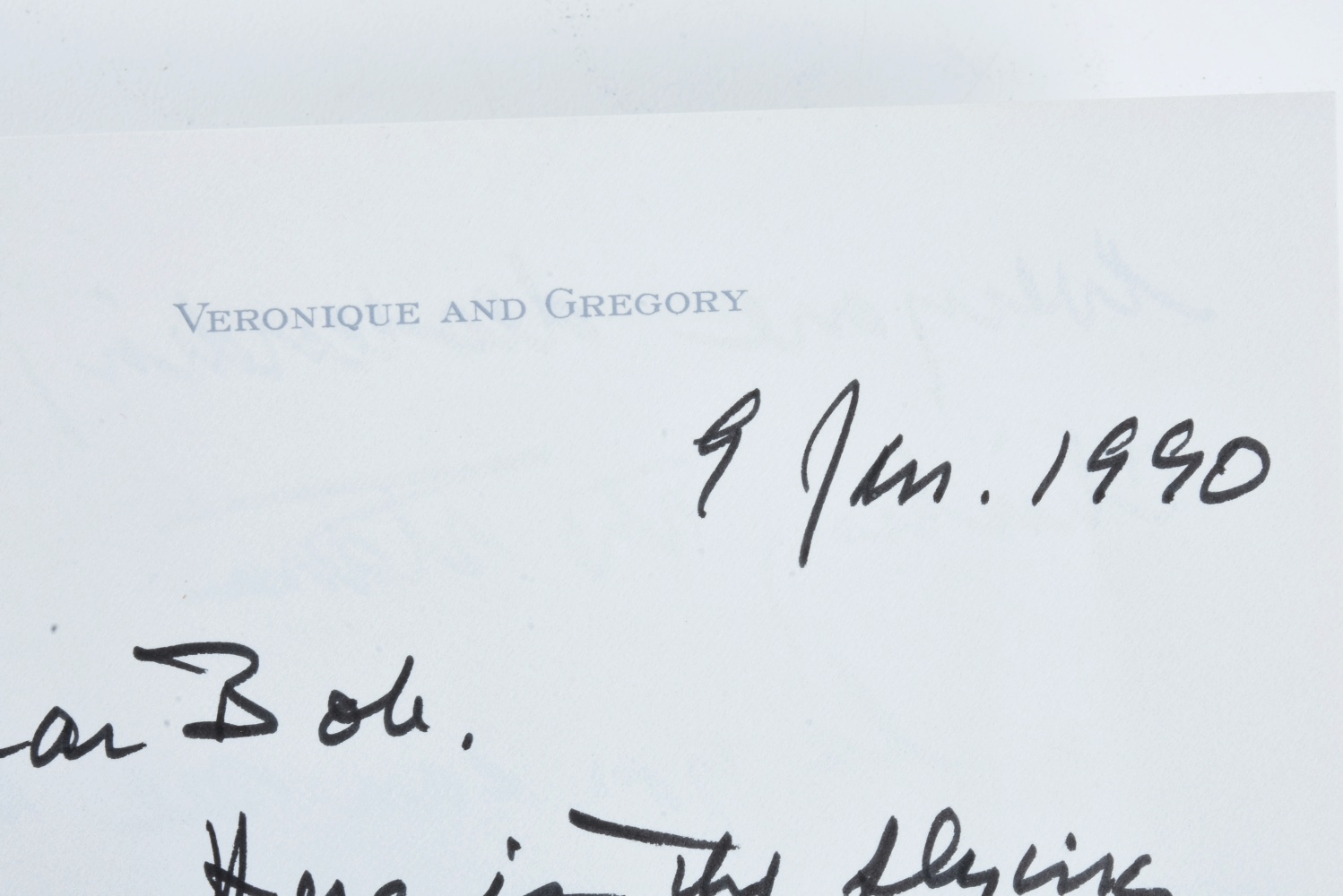 Bronze Replica Han Dynasty Gansu Flying Horse With Letter From Gregory Peck