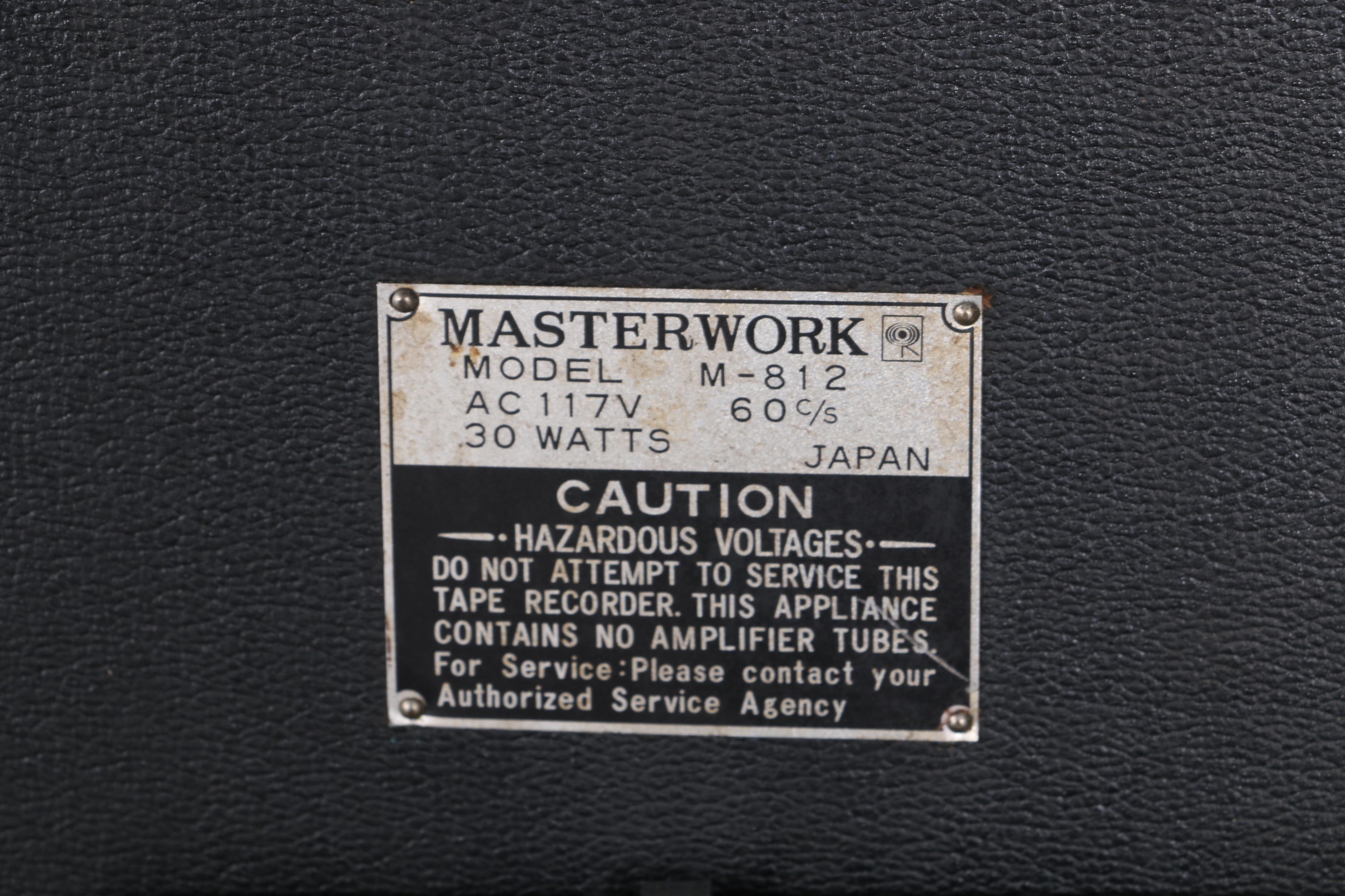 Masterwork Stereophonic Reel-to-Reel Recorder