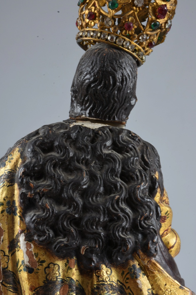 18th Century Italian Santos in Gilt Robes Wearing a Crown