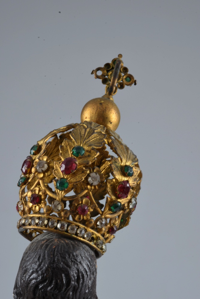 18th Century Italian Santos in Gilt Robes Wearing a Crown