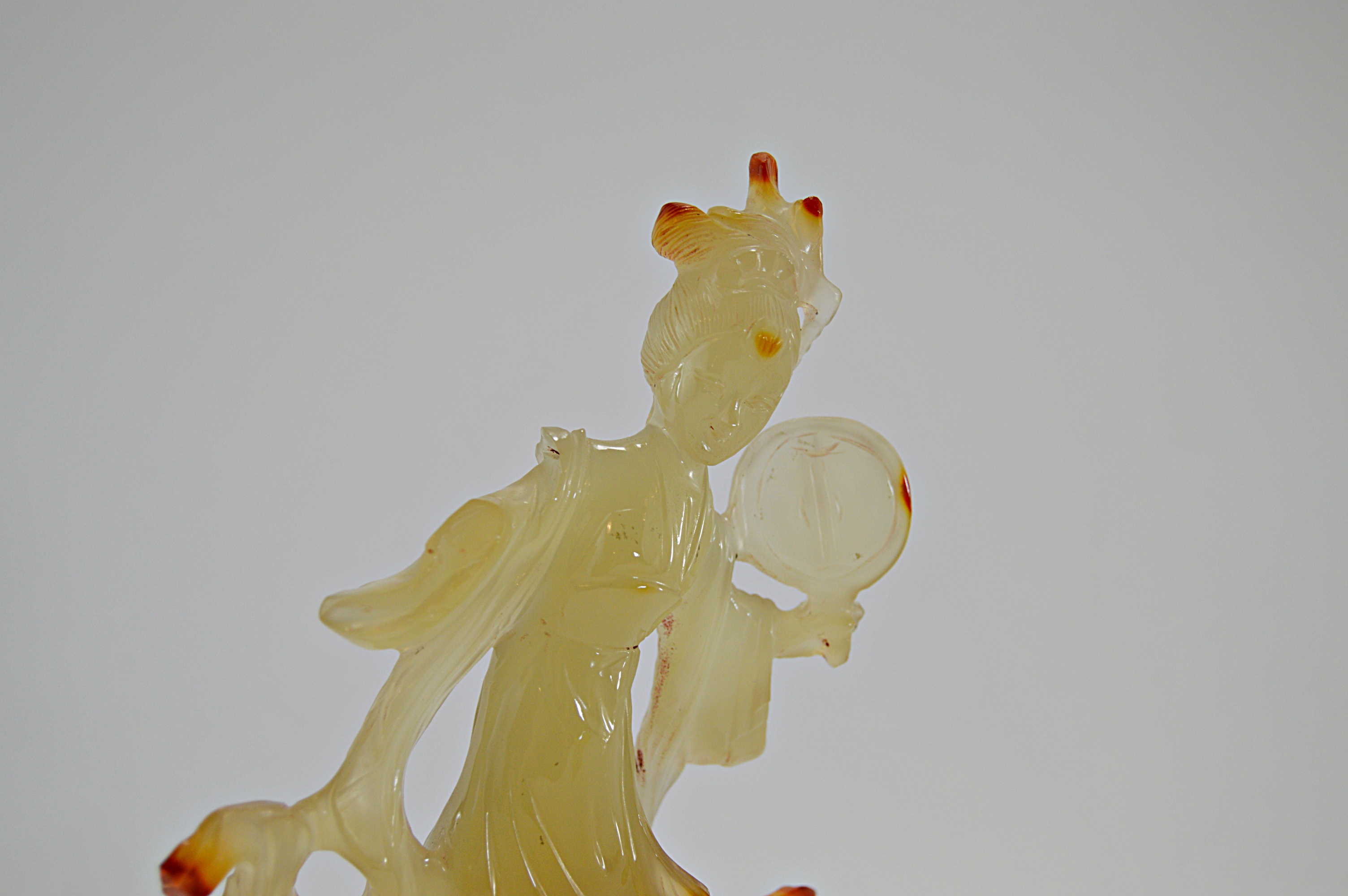 Chinese Carved Crystal Chang'e Moon Goddess Figurine