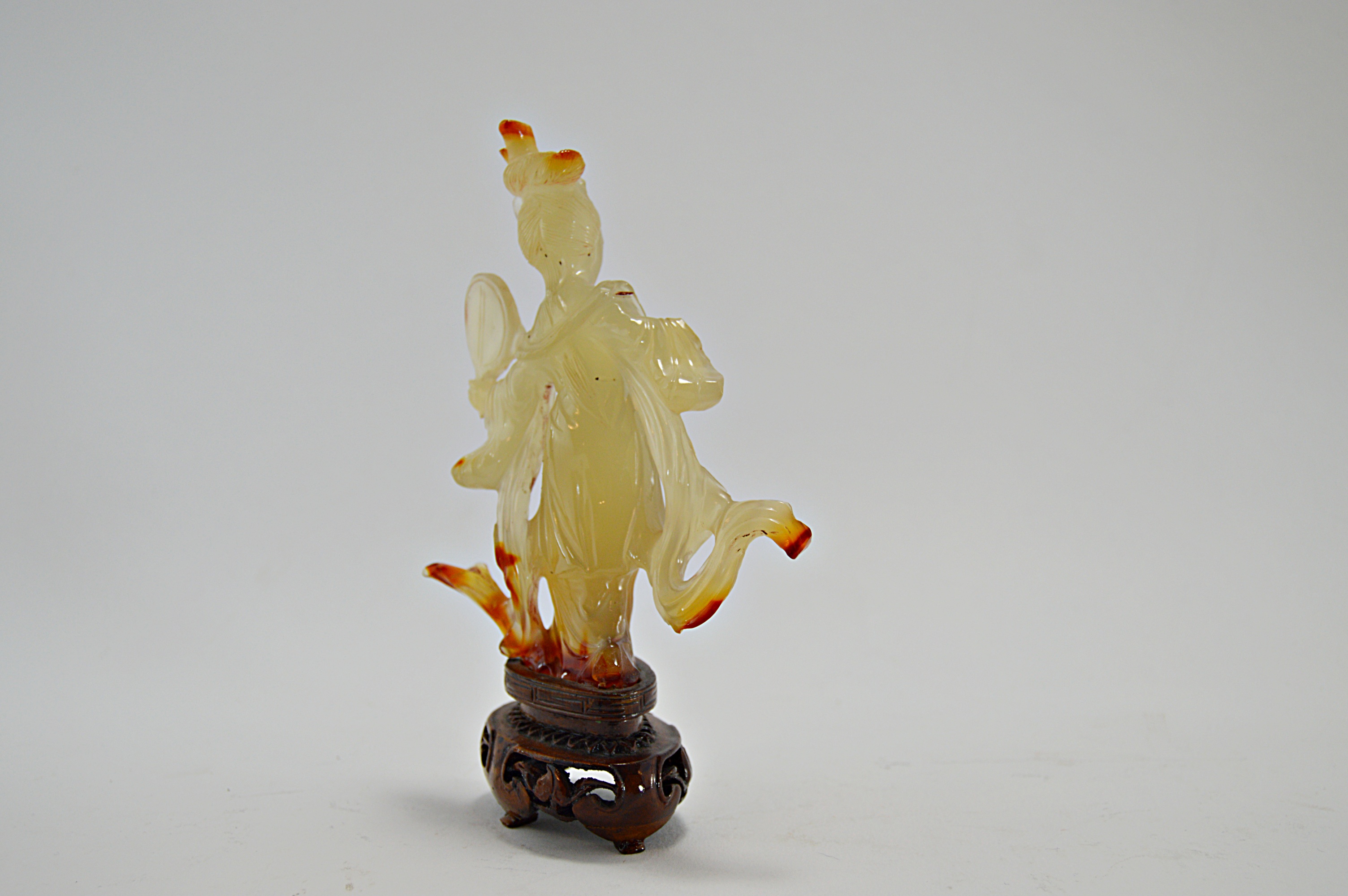 Chinese Carved Crystal Chang'e Moon Goddess Figurine