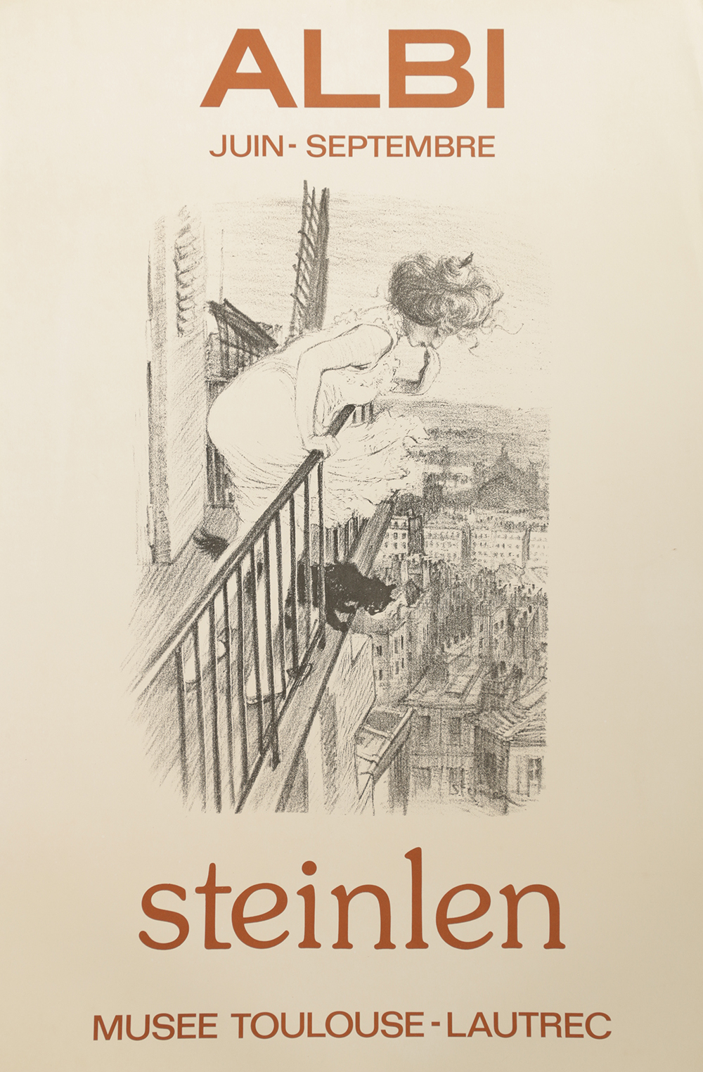 Vintage French Exhibition Poster for Charles Loupot and Théophile Steinlen