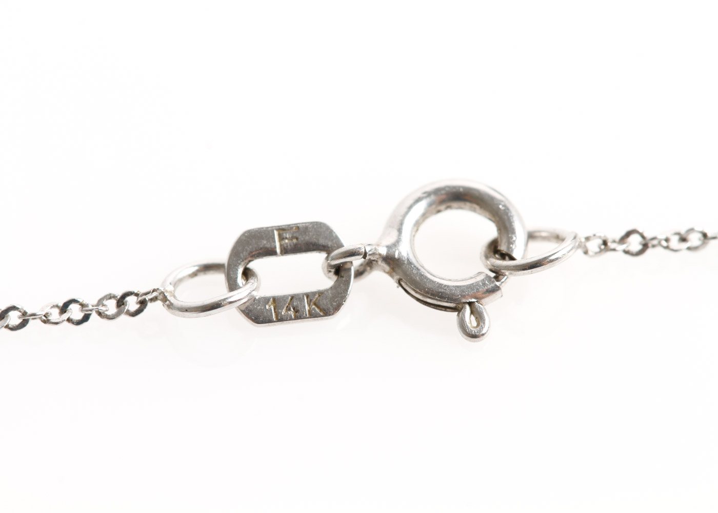 14K White Gold and Sapphire Cross Pendant Necklace