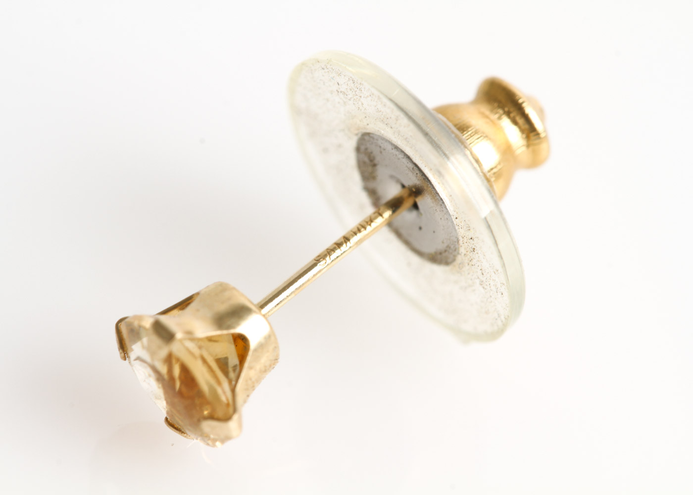 14K Yellow Gold and Citrine Stud Earrings