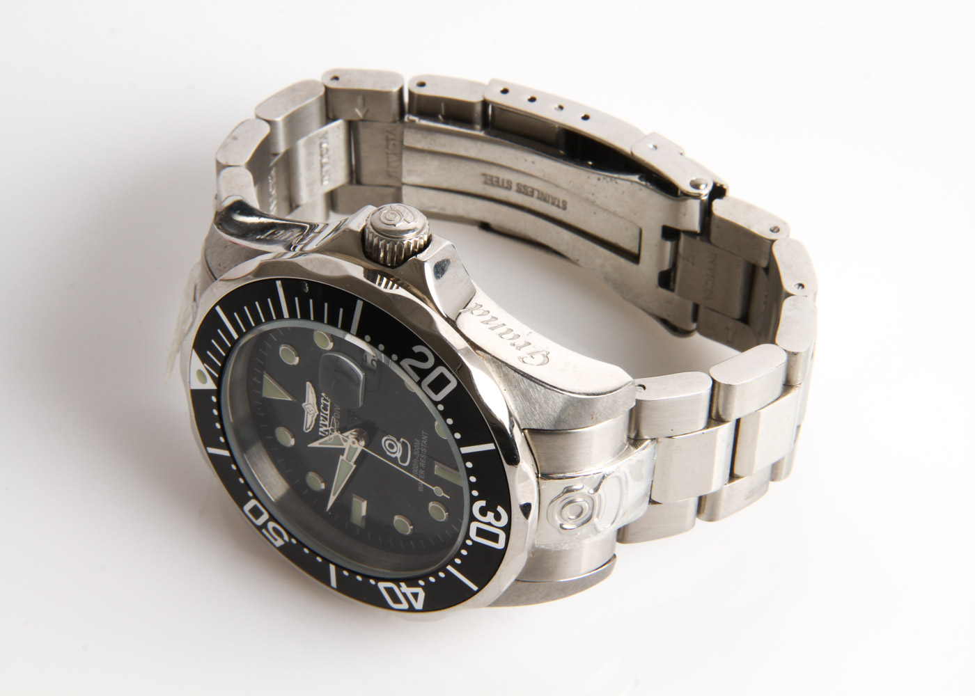 Pair of Invicta Stainless Steel Grand Diver Watches