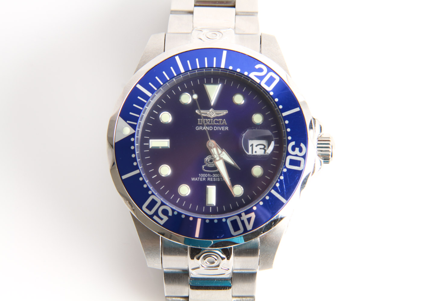 Pair of Invicta Stainless Steel Grand Diver Watches