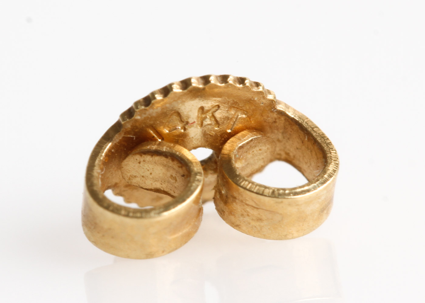 14K Yellow Gold and Diamond Stud Earrings