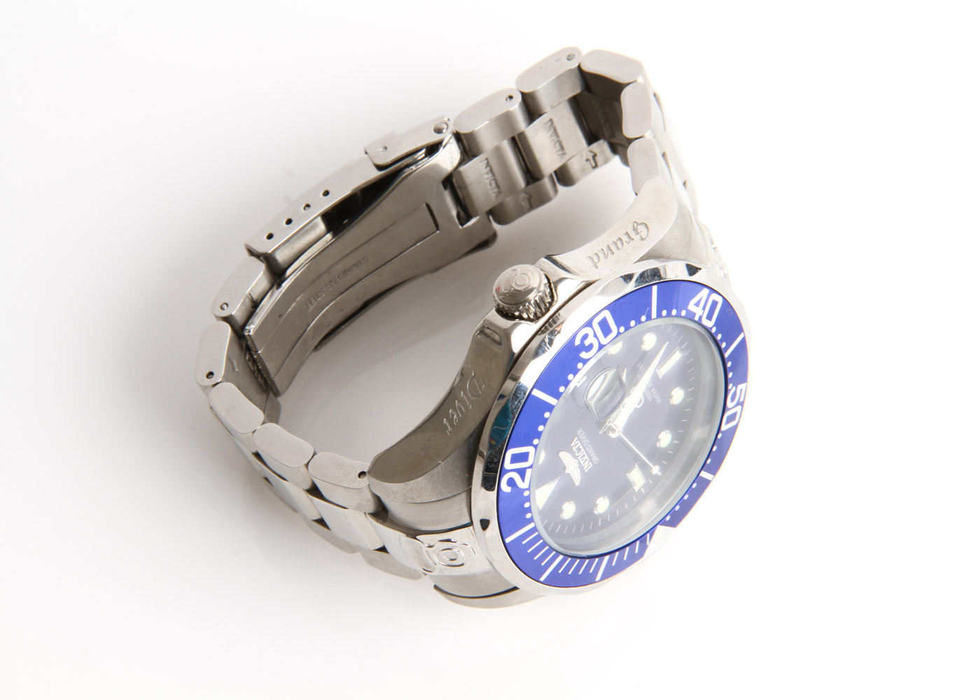 Pair of Invicta Stainless Steel Grand Diver Watches