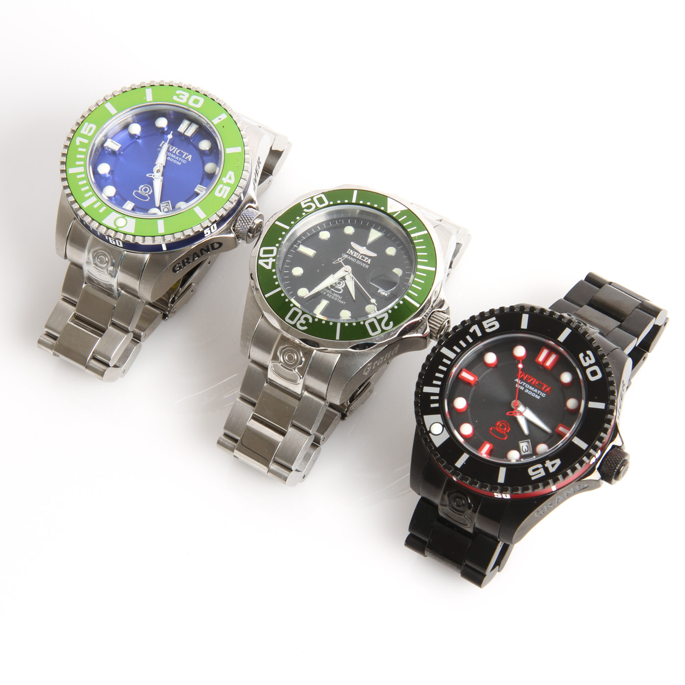 Collection of Invicta Grand Diver Watches