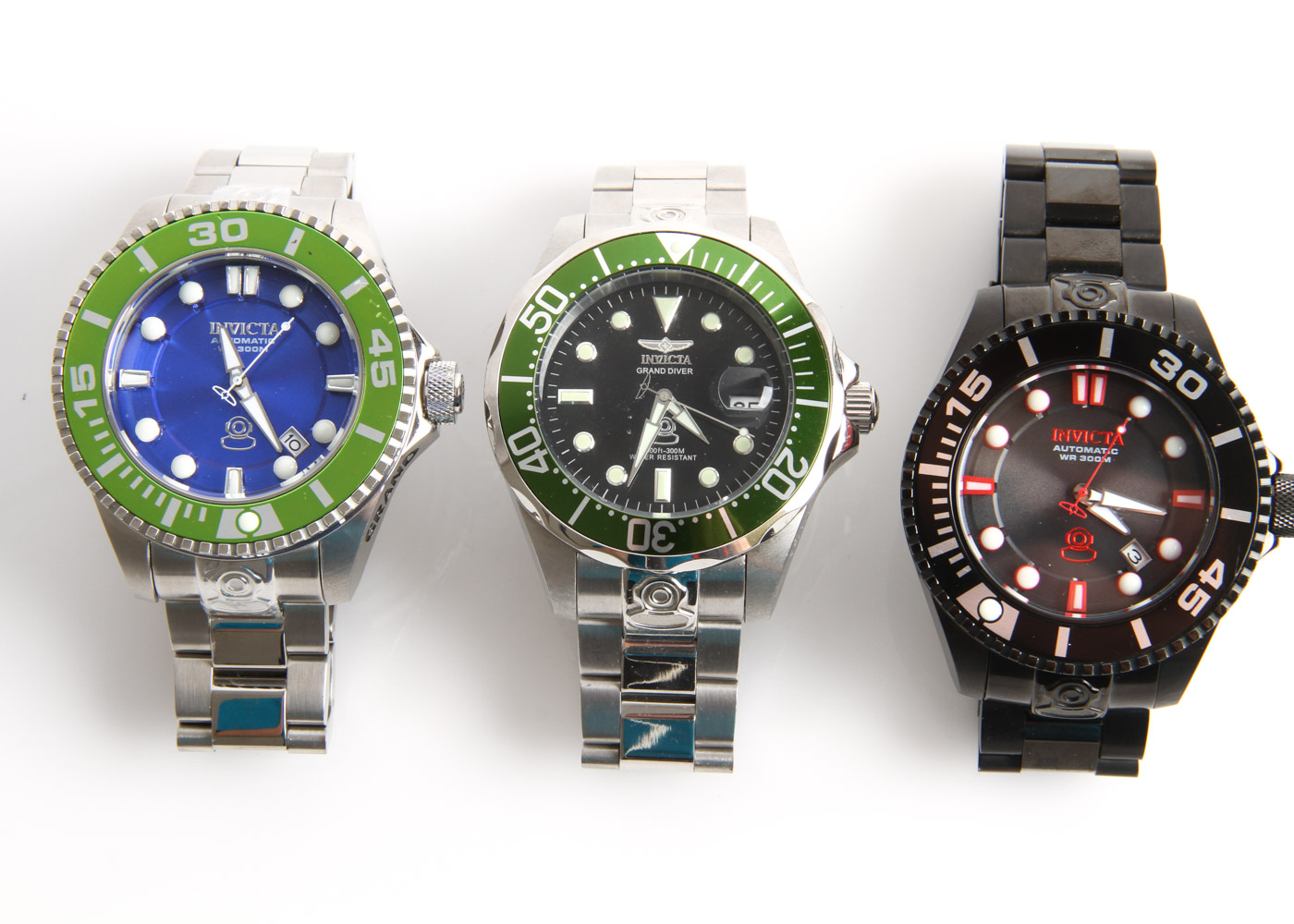 Collection of Invicta Grand Diver Watches
