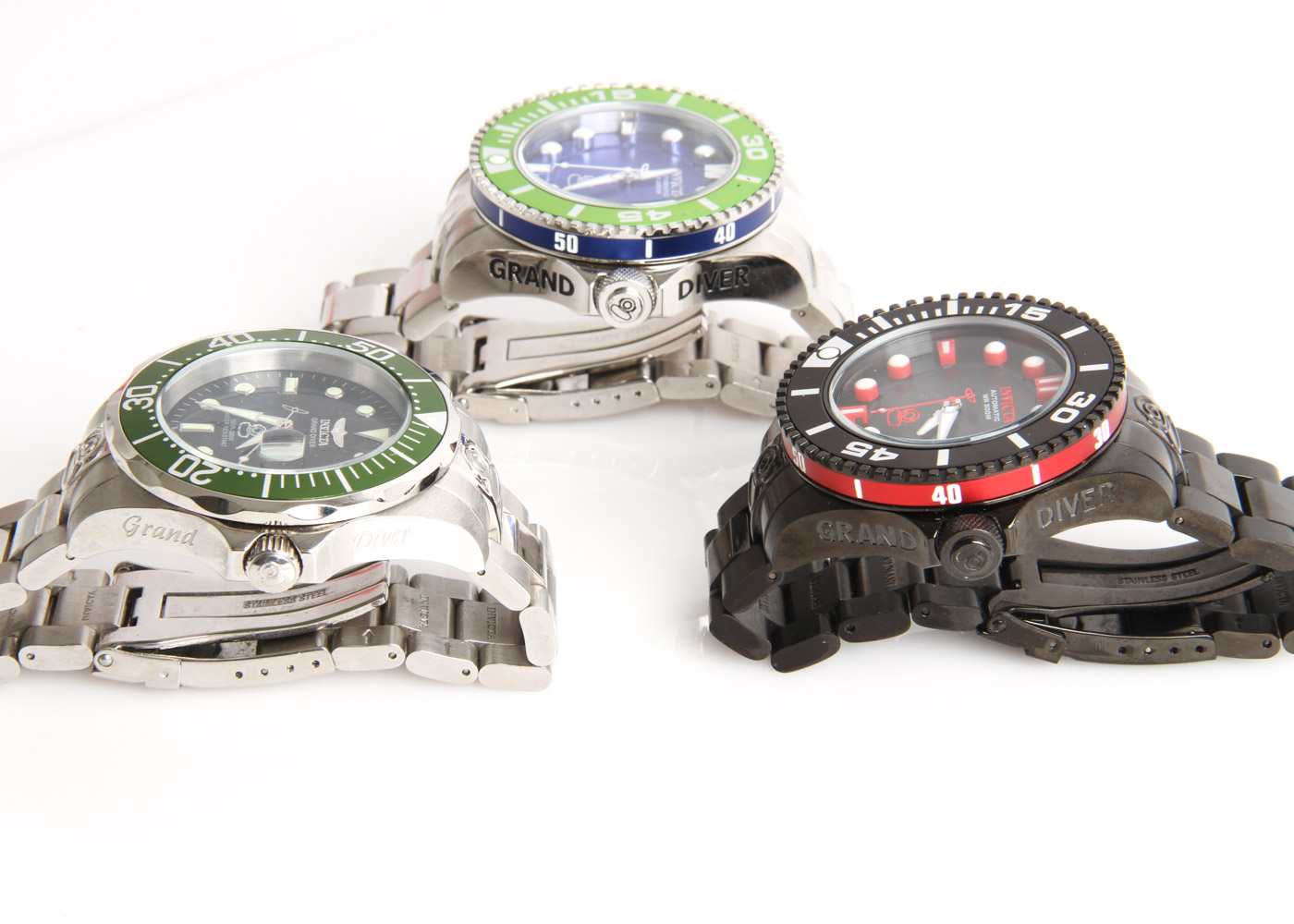 Collection of Invicta Grand Diver Watches