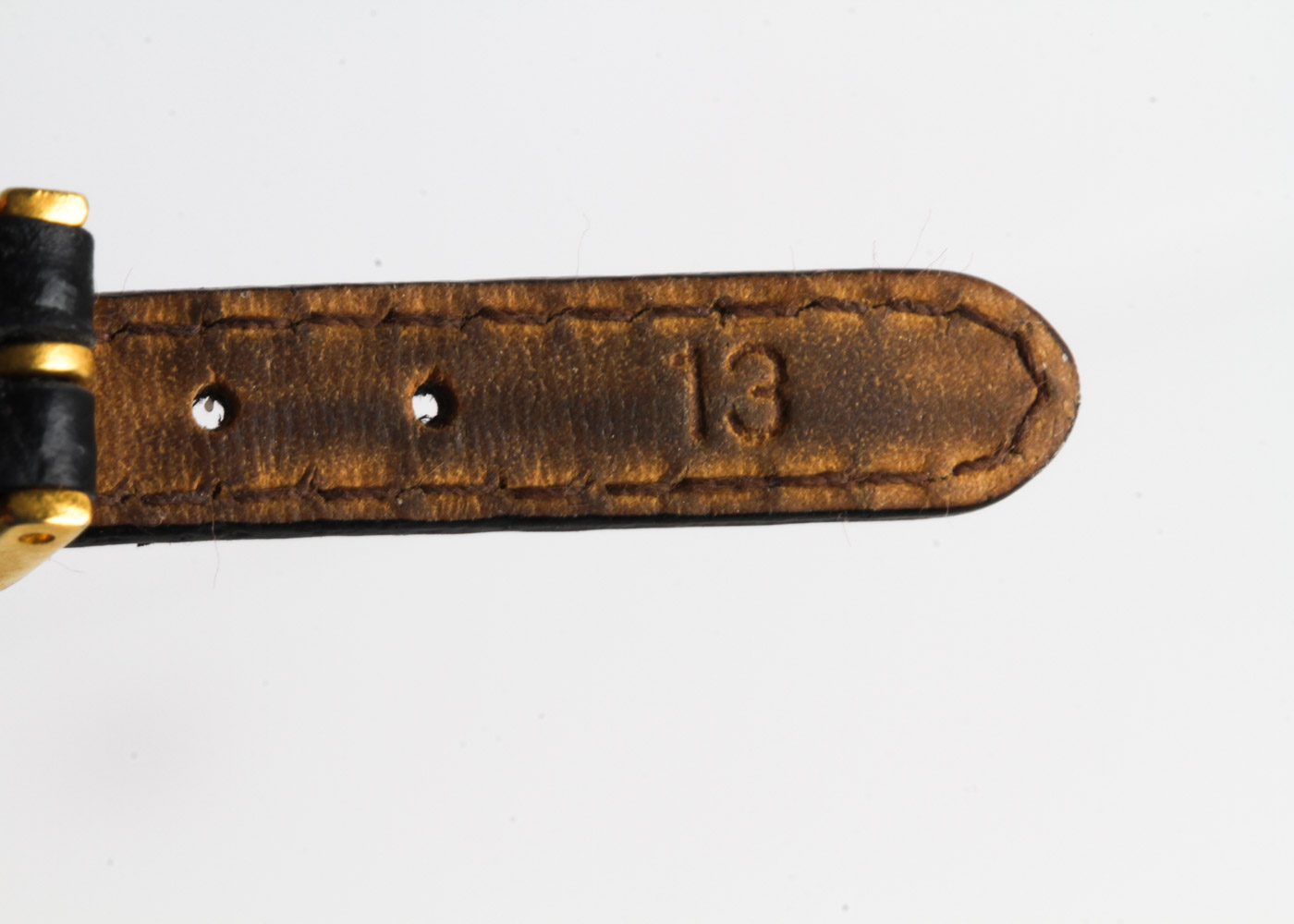 Vintage Raymond Weil 18K Gold Electroplate Watch with Alligator Grain Strap