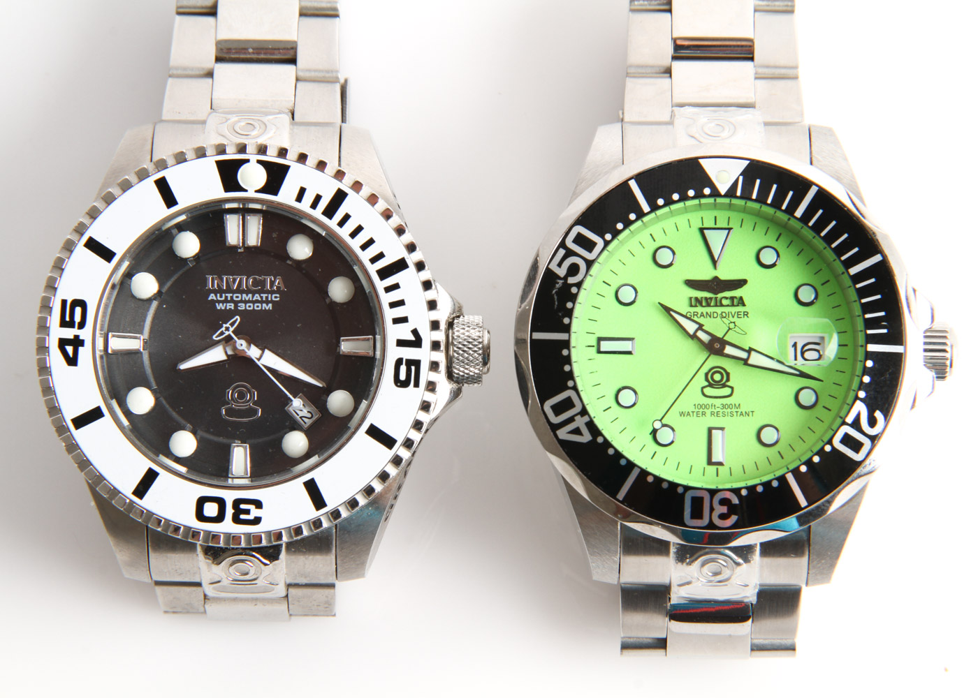 Pair of Invicta Grand Diver Watches