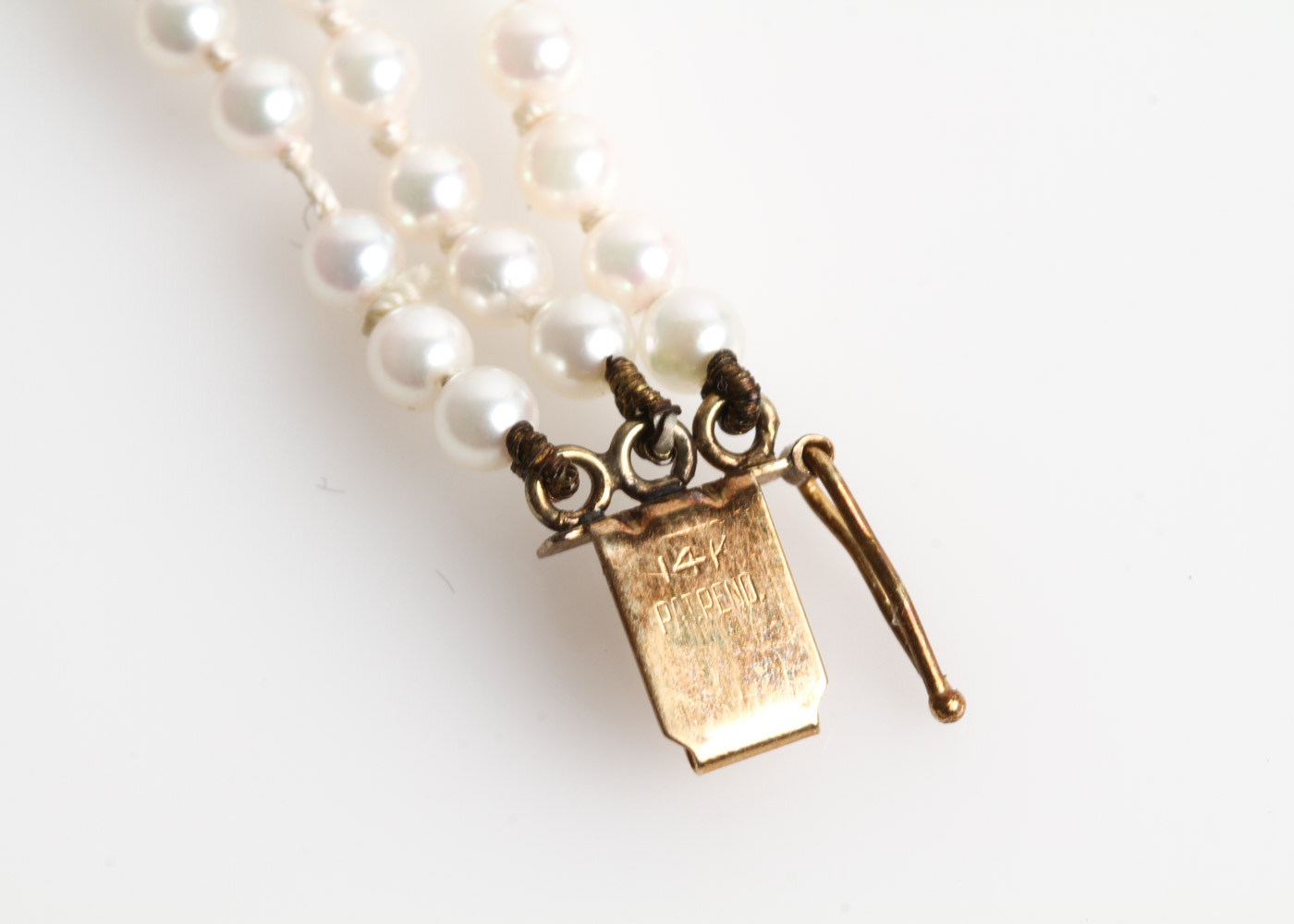 Vintage Bailey Banks & Biddle 14K Yellow Gold and Cultured Pearl Watch